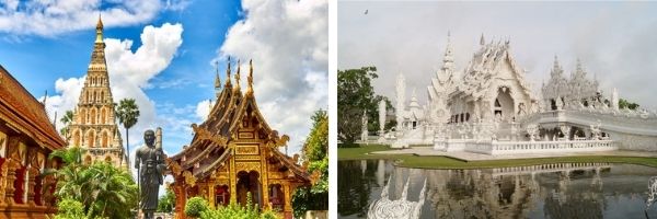 Les temples en Thaïlande